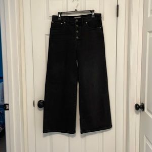 Madewell Wide Leg Button Front Jeans